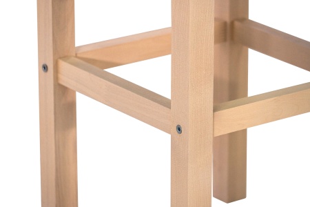 Табурет на прямых ножках массив выбеленная береза