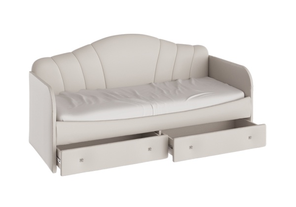 Кровать с мягкой спинкой Сабрина кашемир