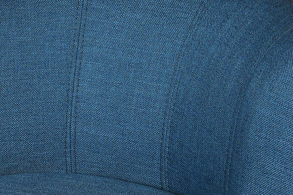 Кресло мягкое Жирон, синий/орех