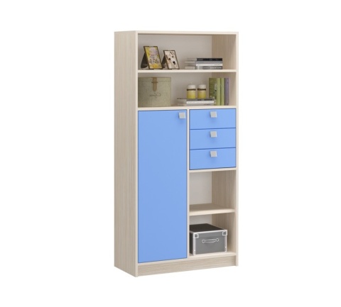 Шкаф №1 Юнга-М МДФ (Ш-850 x В-1800 x Г-400 мм)/Разные Цвета