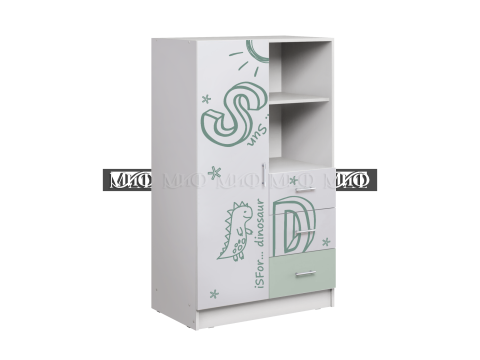 Шкаф Комбинированный Алфавит (Ш-802 мм х Г-460 мм x В-1376 мм)/Разные Цвета