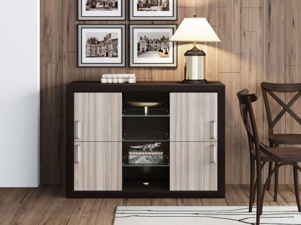 Комод Бергамо-9 Венге/Ясень Шимо Светлый (Ш-1310/В-915/Г-445 мм)